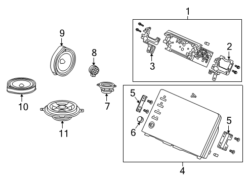 39540 TXM A52 Genuine Honda AUDIO UNIT DISPLAY