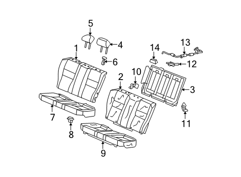 82127 TE0 A01 Genuine Honda Pad Rear Seat Back