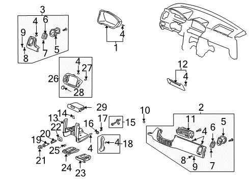 77625-S9V-A01ZA - Genuine Honda Duct, Center Outlet *NH1L*