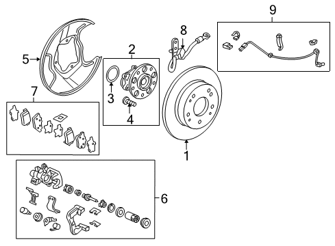 43018-SNA-A10RM - Genuine Honda Caliper Sub-Assembly