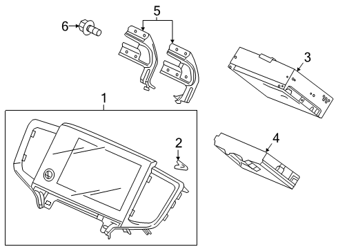 CONTROL ASSY., INFOTAINMENT Diagram for 39540-TG8-AF1