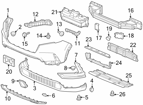 Honda 90106-TY2-000 BOLT, BUMPER (6MM)