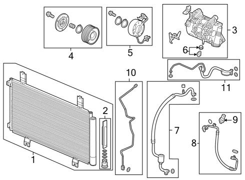 Honda 80363-T21-A01 CLIP, REC PIPE