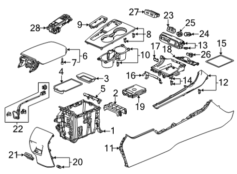 Honda 83419-T24-T00 BRACKET, RR- CONSOLE