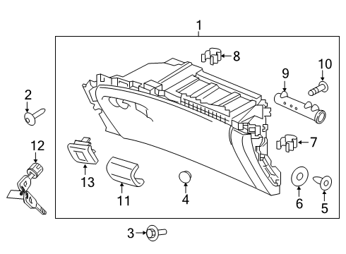 2022 Honda Passport Glove Box Diagram