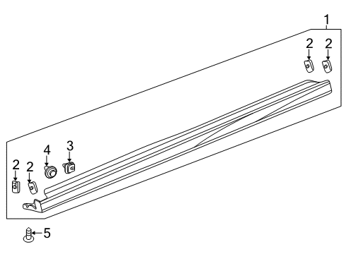 2023 Honda Odyssey Exterior Trim - Pillars Diagram