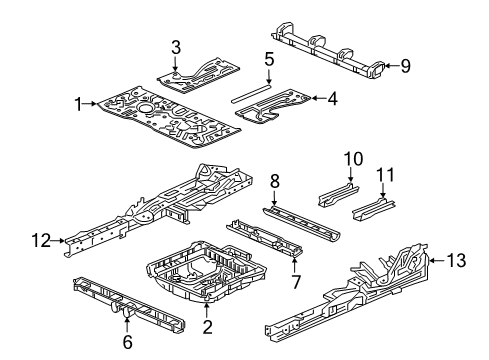 2018 Honda Odyssey PAN COMP UND FLOOR Diagram for 65150-THR-325ZZ