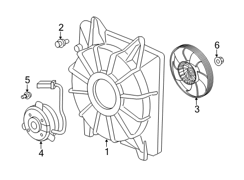 2022 Honda CR-V Hybrid Cooling System, Radiator, Water Pump, Cooling Fan Diagram 1