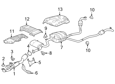 2023 Honda Pilot CONVERTER Diagram for 18150-6FB-A01