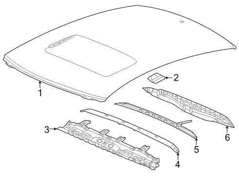 2023 Honda HR-V Roof & Components Diagram 2