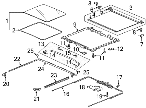 2022 Honda Pilot Sunroof Diagram 2