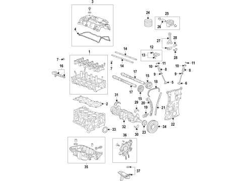 2022 Honda Insight Bearing D, Connecting Rod Diagram for 13214-5R0-023