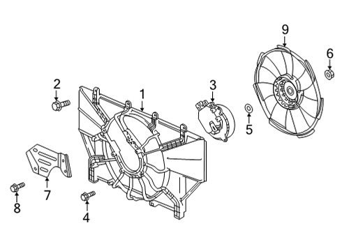 2022 Honda CR-V Hybrid Cooling System, Radiator, Water Pump, Cooling Fan Diagram 2