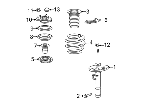 2023 Honda Civic SPRING, R- FR Diagram for 51401-T20-A61