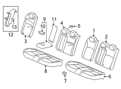 2023 Honda Civic PAD, RR Diagram for 82137-T43-J31