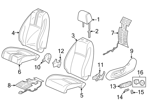 2023 Honda CR-V HEATER, L- FR Diagram for 81524-T20-A21