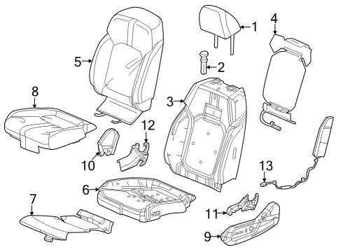 2023 Honda Pilot PAD, L- FR Diagram for 81537-T90-A21