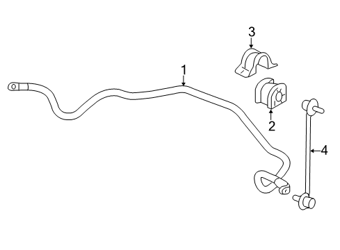 2022 Honda Pilot Stabilizer Bar & Components - Front Diagram