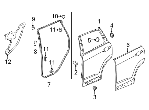 2022 Honda CR-V Hybrid Door & Components Diagram 2