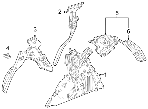 2023 Honda HR-V Inner Structure - Quarter Panel Diagram