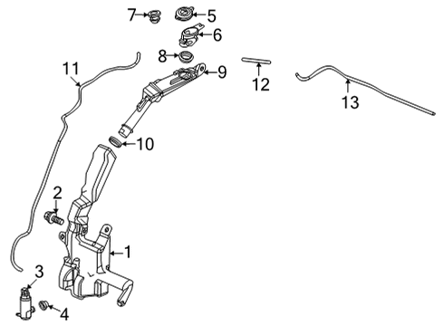 2023 Honda Civic Washer Components Diagram 2