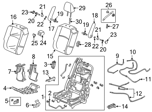 2024 Honda Odyssey Second Row Seats Diagram 4