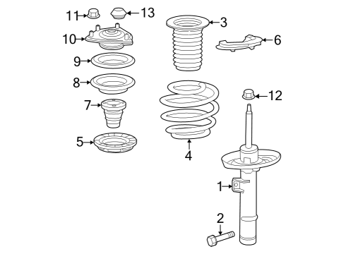 2023 Honda HR-V SPRING, L- FR Diagram for 51406-3W0-A01