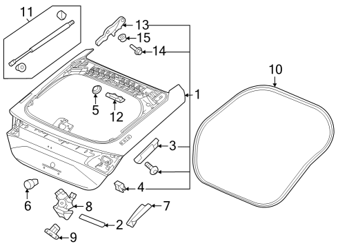 2023 Honda Civic STAY SET, R Diagram for 74820-T60-306