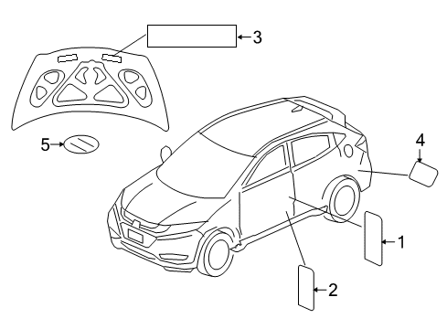 2022 Honda HR-V Information Labels Diagram