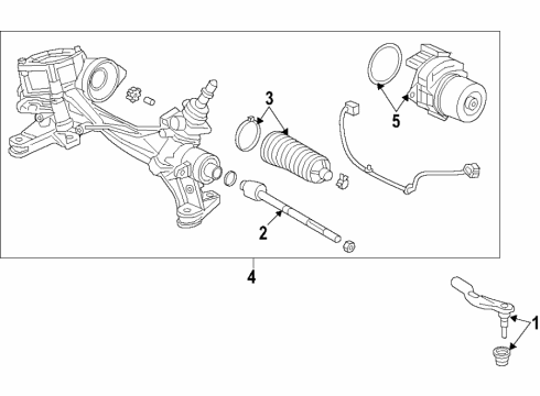 2022 Honda CR-V Hybrid Steering Column & Wheel, Steering Gear & Linkage Diagram 3