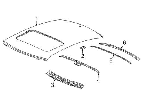 2022 Honda Civic Roof & Components Diagram 1