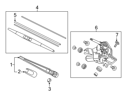 2023 Honda Passport Wiper & Washer Components Diagram 1