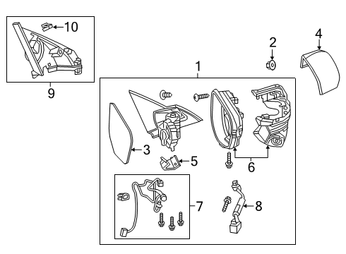 2022 Honda Insight Mirrors Diagram 3