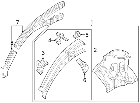 2024 Honda CR-V HOUSING SET, L- FR Diagram for 60750-3A0-305ZZ