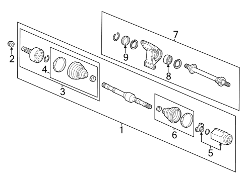 2023 Honda Accord BOOT SET, OUTBOARD Diagram for 44018-3D4-405