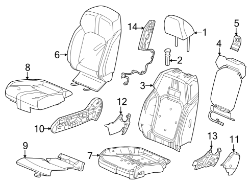 2024 Honda Pilot TCI, R- FR Diagram for 81219-T90-A61