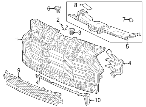 2024 Honda HR-V BASE, FR- GRILLE Diagram for 71201-3W0-A51