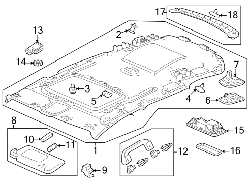 2024 Honda CR-V BASE COMP *NH882L* Diagram for 34254-T20-A01ZA