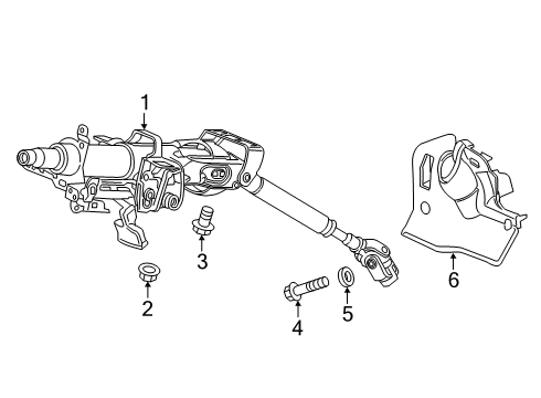 2022 Honda Insight Steering Column & Wheel, Steering Gear & Linkage Diagram 4