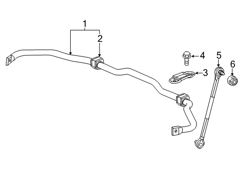 2022 Honda Accord Hybrid Stabilizer Bar & Components - Front Diagram