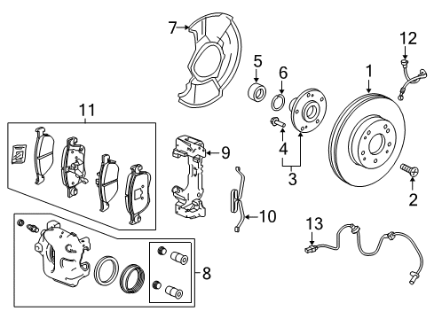 2018 Honda Accord SET, FR Diagram for 01464-TVA-A01