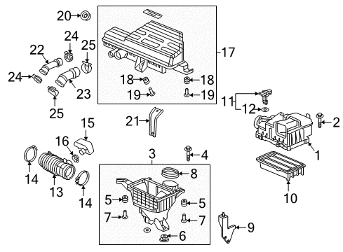 2022 Honda CR-V Hybrid Air Intake Diagram 1