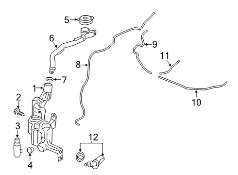 2022 Honda Insight Washer Components Diagram