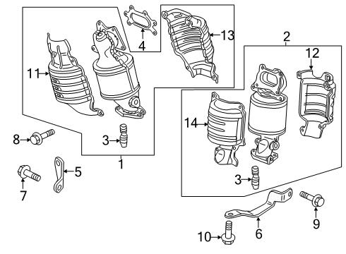 2024 Honda Odyssey CONVERTER ASSY-, RR Diagram for 18280-5MR-A10