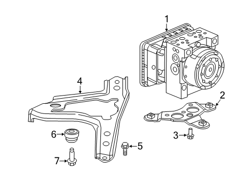 2022 Honda Passport ABS Components Diagram