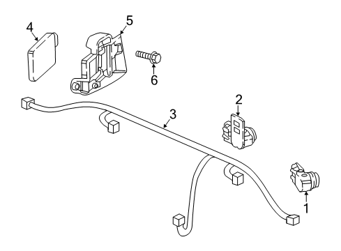 2021 Honda Accord SENSOR ASSY, PARKING Diagram for 39680-TZA-J11ZZ