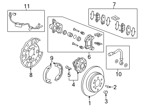 2022 Honda Passport Brake Components Diagram 3