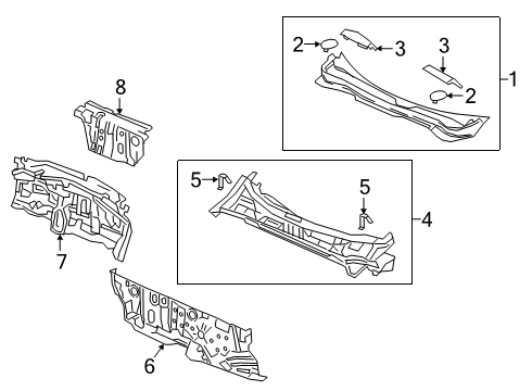 2022 Honda Passport Cowl Diagram