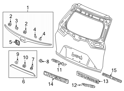 2022 Honda CR-V EMBLEM, RR Diagram for 75731-TLA-A00