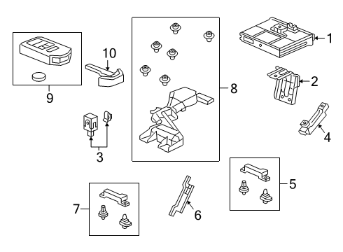 2022 Honda Passport Keyless Entry Components Diagram